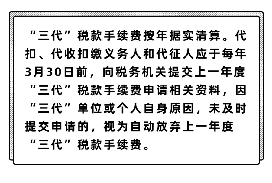 "三代"税款手续费返还申请开始啦!企业记得3月30日前领取这笔钱!